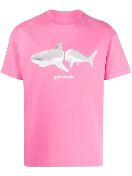 Tricou Palm Angels cu imagine roz