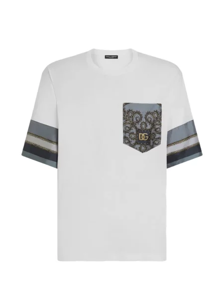 Tricou Dolce & Gabbana cu imagine din jerseu alb