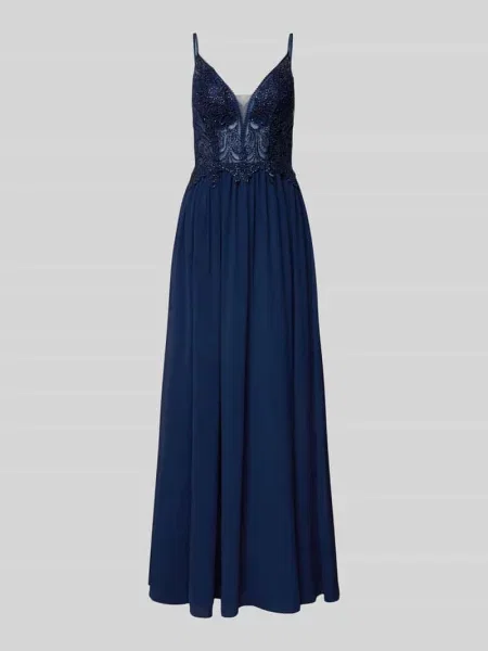 Sukienka wieczorowa z haftami Mascara