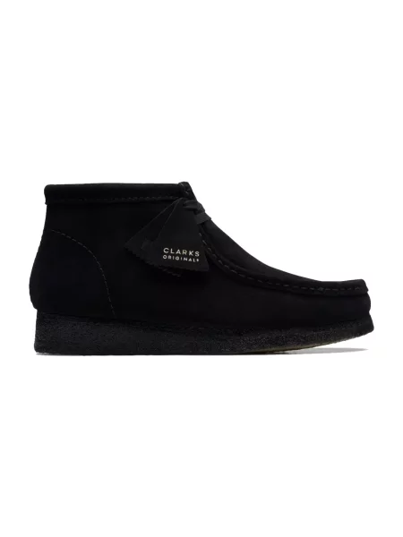 Półbuty Clarks zamszowe czarne