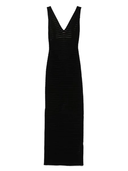 Rochie maxi Elisabetta Franchi tricotate de costum negru