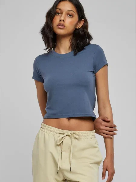 Cropp tricou Urban Classics din jerseu albastru