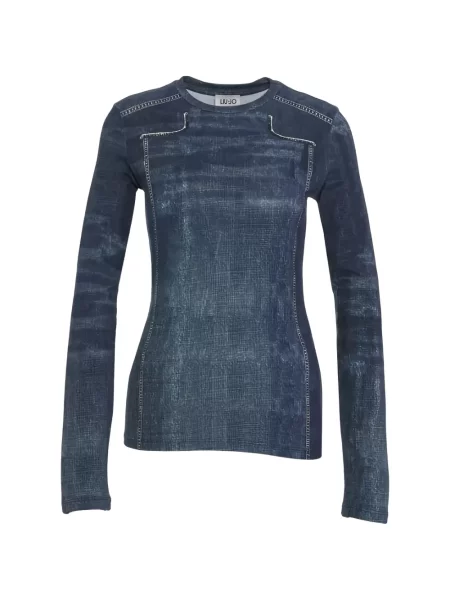 Lung tricou Liu Jo cu imagine albastru