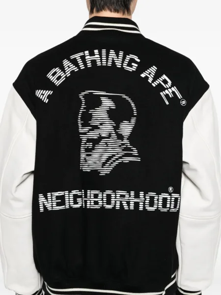 Geacă bomber A Bathing Ape® cu broderie negru