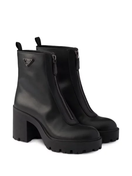 Cizme scurte Prada din piele negru