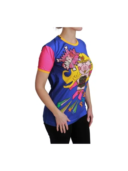 Koszulka Dolce And Gabbana z krótkim rękawem niebieska