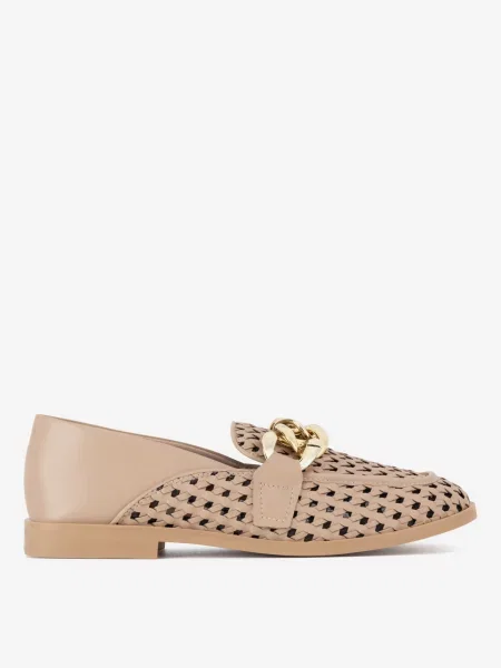 Loafersy beżowe