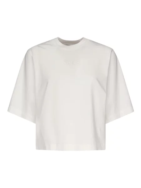 Koszulka Pinko w miejskim stylu z krótkim rękawem biała