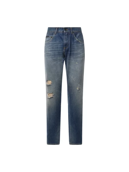Skinny jeansy skinny Dolce And Gabbana niebieskie