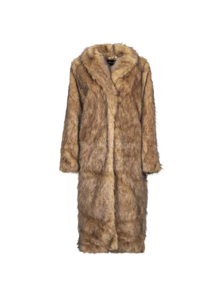 Krzneni plašč Only rjava