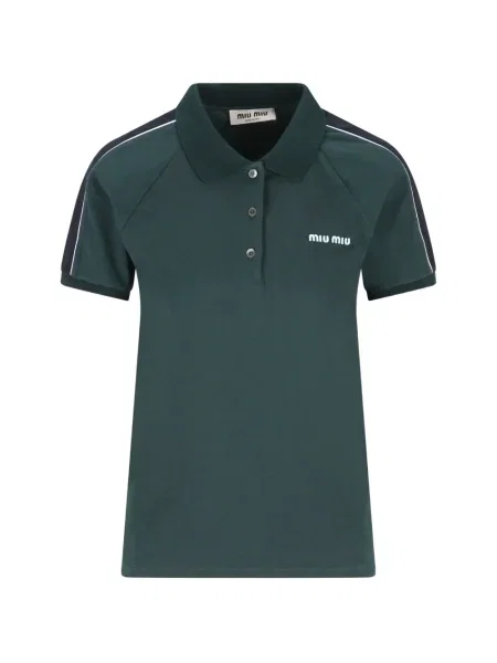 Tricou Miu Miu cu dungi verde