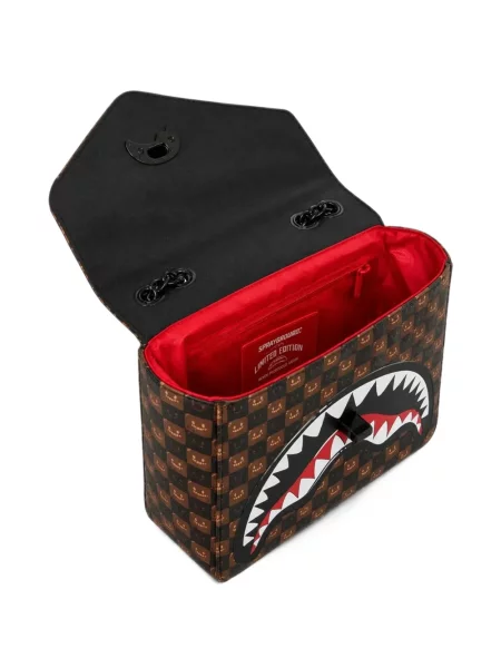 Geantă shopper Sprayground în carouri maro
