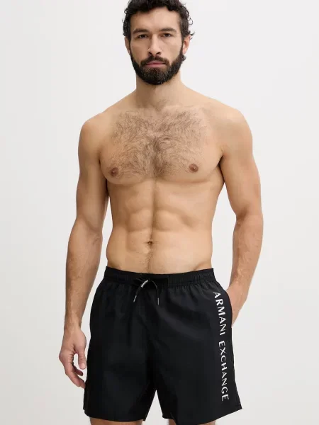 Armani Exchange pantaloni scurți de baie bărbați negru