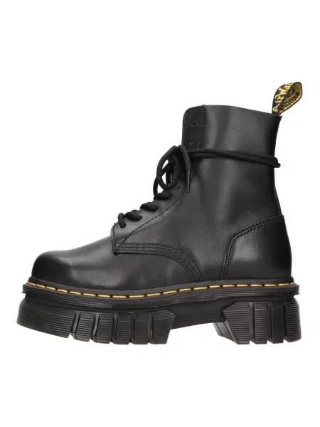 Lekkie botki Dr. Martens skórzane na płaskim obcasie czarne