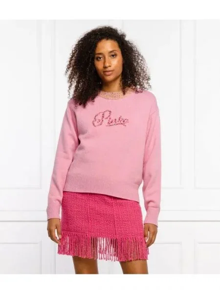 Pinko Pulover MOSCATO 1 cu adaos de lână roz