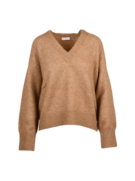 Sweter Ballantyne wełniany brązowy