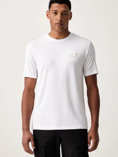 Emporio Armani tricou pentru bărbați cu vâscoză alb