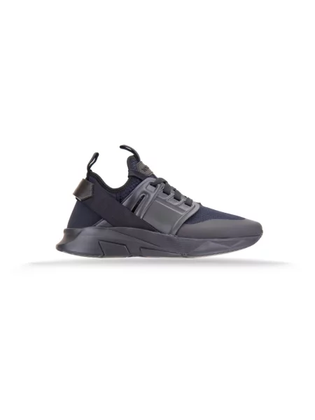 Sneakersy Tom Ford skórzane niebieskie