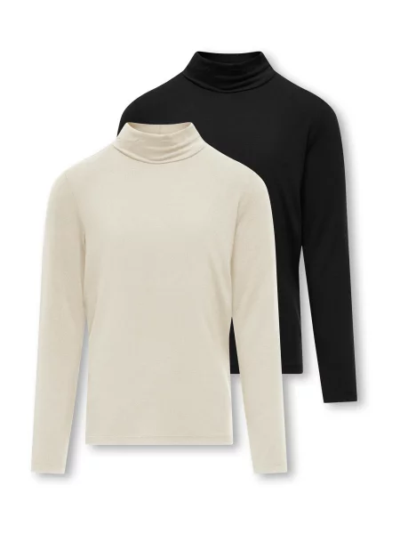 ONLY GIRLS Tricou KOGLELA bej negru
