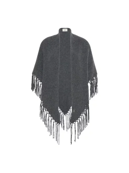 Szal Weekend Max Mara wełniana szara