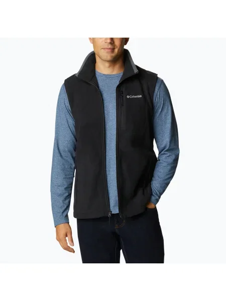 Columbia Fast Trek Fleece black мъжко яке без ръкави черно