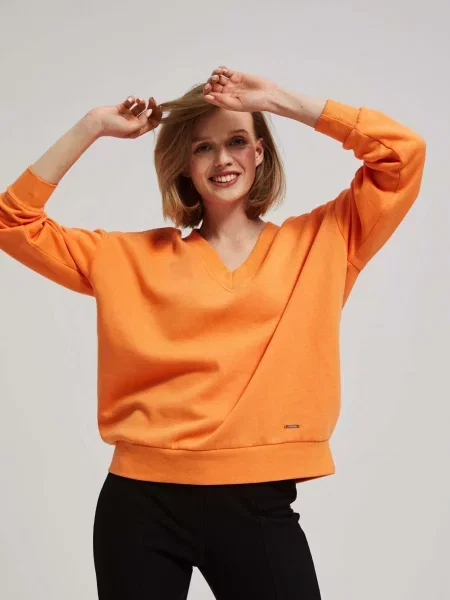 Hanorac Marisse cu decolteu în V portocaliu