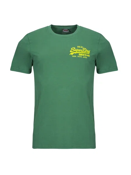 Retro póló Superdry autogrammal zöld