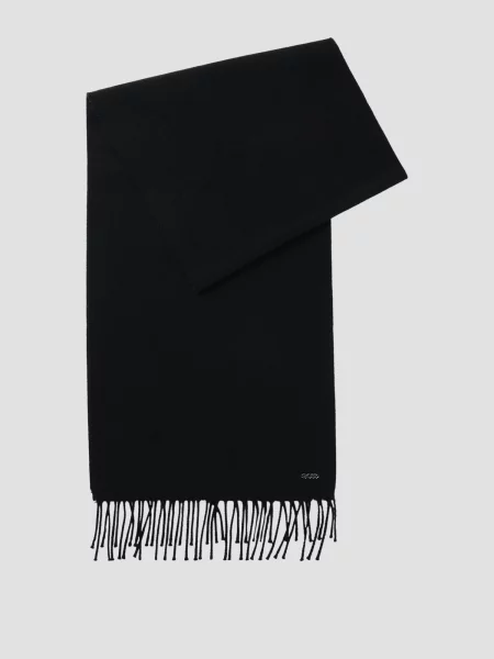 Шерстяной шарф Boss черный