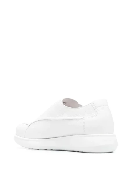 Δερμάτινα sneakers Giorgio Armani με κορδόνια λευκό