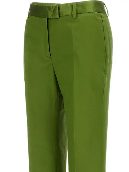 Pantaloni Alberto Biani din satin verde