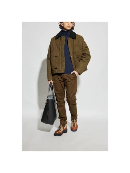 Sweter z golfem Dsquared2 wełniany do golfa niebieski