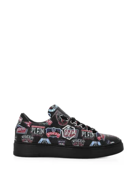 Sneakerși Philipp Plein cu petice negru
