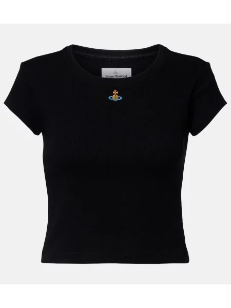 Cropp tricou Vivienne Westwood din jerseu negru
