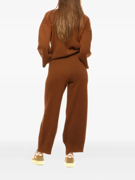 Pantaloni Akep tricotate maro