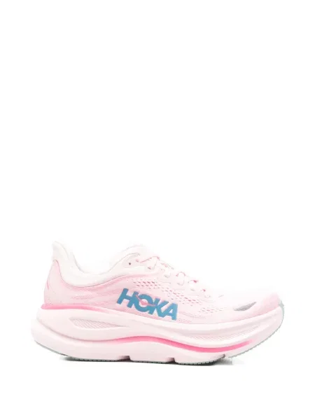Sneakerși Hoka cu șireturi din dantelă roz