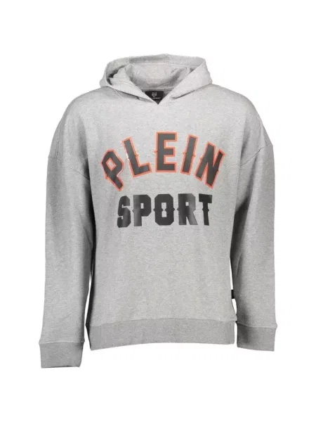 Hanorac cu glugă Plein Sport cu imagine gri