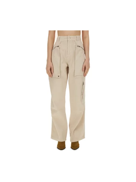 Spodnie cargo Isabel Marant beżowe