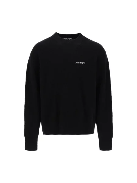 Bluza Palm Angels wełniana z logo czarna