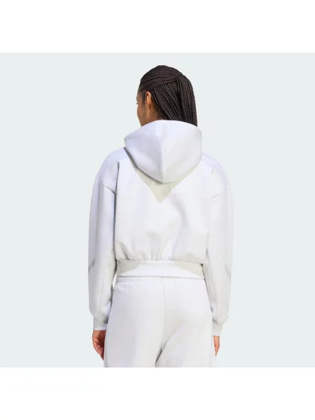 MIKINA ADIDAS Z.N.E. CROPPED FULL šedá