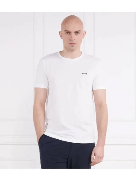 BOSS GREEN Tricou Tee 7 alb