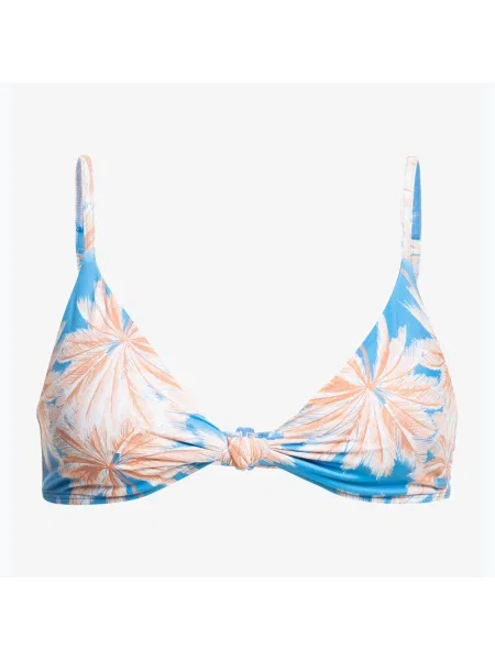 Горна част на бански костюм ROXY Love The Surf Knot azure blue palm island синьо