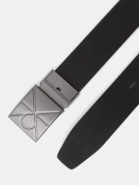 Calvin Klein dvostranski usnjeni črna