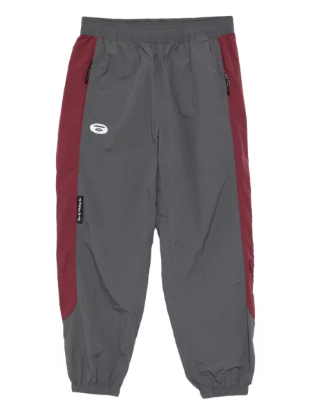 Pantaloni Aape By A Bathing Ape cu broderie gri