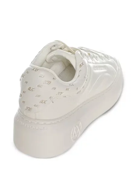 Sneakerși Armani Exchange cu platformă cu imagine alb