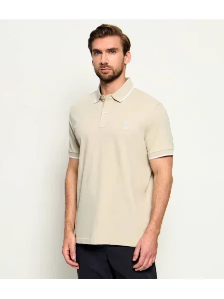 Tricou polo Boss Orange bej