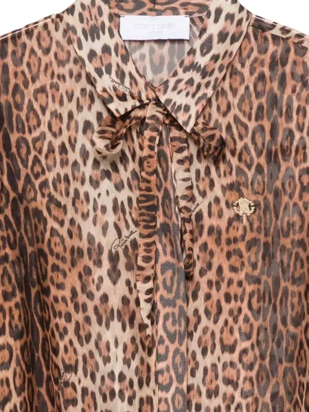 Bluzka dziecięca Roberto Cavalli brązowa