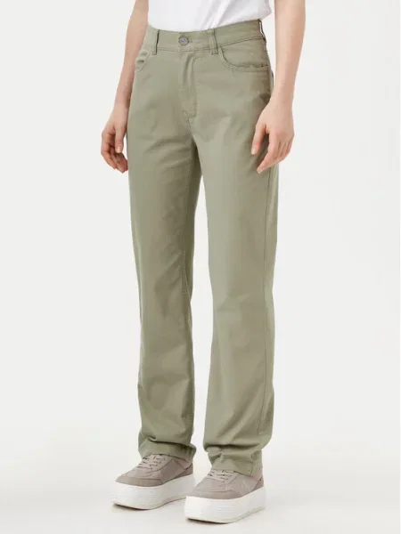 Calvin Klein Jeans Kalhoty z materiálu Straight Fit zelená