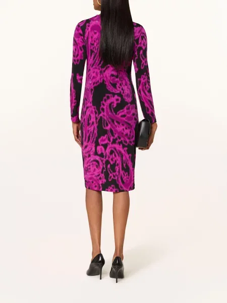 Joseph Ribkoff Sukienka W Stylu Kopertowym pink czarna