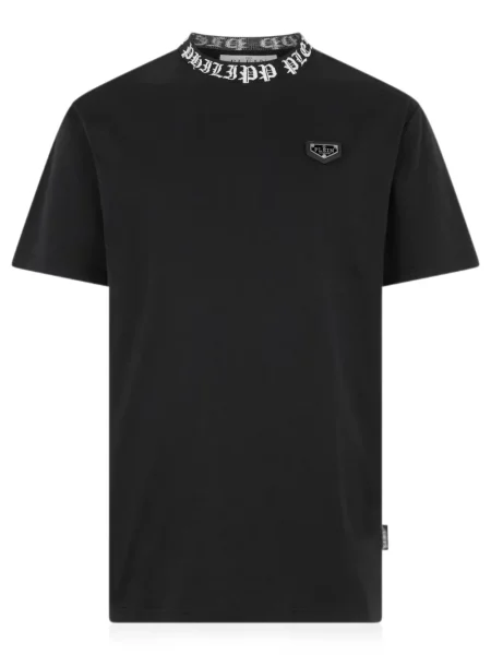 Tricou Philipp Plein din jerseu negru