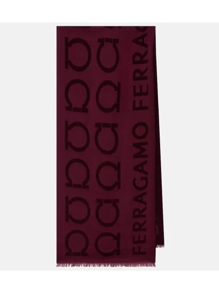 Vuneni šal Ferragamo bordo
